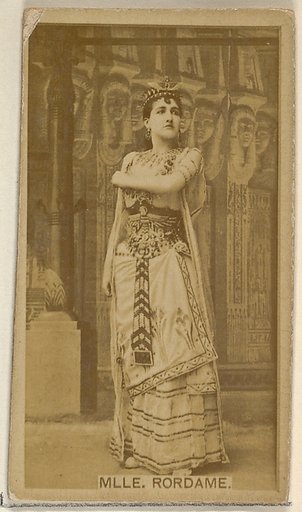 Mlle. Rordame, from the Actors and Actresses series (N45, Type 8) for Virginia Brights Cigarettes