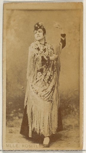 Mlle. Rositi, from the Actors and Actresses series (N45, Type 8) for Virginia Brights Cigarettes