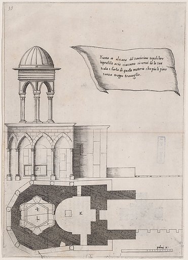 Plate 26, from "Trattato delle Piante & Immagini de Sacri Edifizi di Terra Santa" (Treatise of the Plans & Images of the Sacred Buildings of the Holy Land)