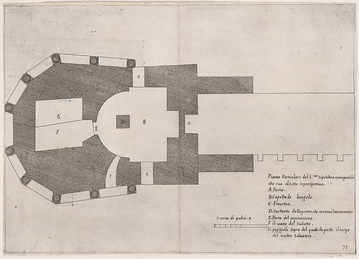 Plate 24, from "Trattato delle Piante & Immagini de Sacri Edifizi di Terra Santa" (Treatise of the Plans & Images of the Sacred Buildings of the Holy Land)
