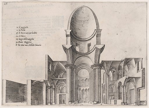 Plate 22, from "Trattato delle Piante & Immagini de Sacri Edifizi di Terra Santa" (Treatise of the Plans & Images of the Sacred Buildings of the Holy Land)