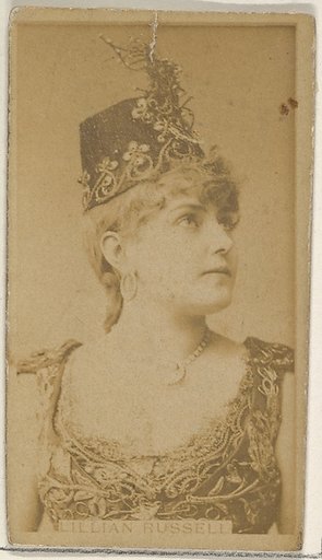 Lillian Russell, from the Actors and Actresses series (N45, Type 8) for Virginia Brights Cigarettes