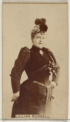 Lillian Russell, from the Actors and Actresses series (N45, Type 8) for Virginia Brights Cigarettes