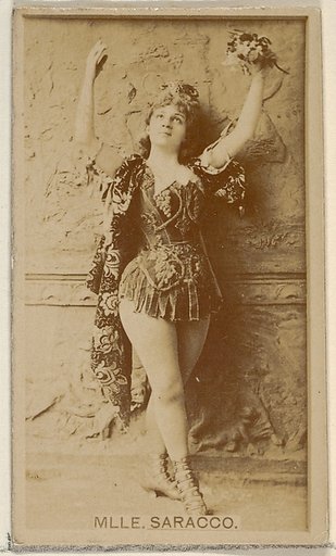Mlle. Saracco, from the Actors and Actresses series (N45, Type 8) for Virginia Brights Cigarettes