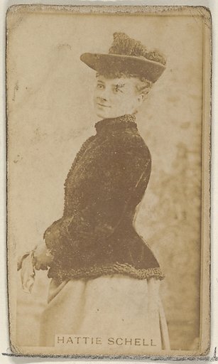 Hattie Schell, from the Actors and Actresses series (N45, Type 8) for Virginia Brights Cigarettes