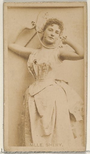 Mlle. Shery, from the Actors and Actresses series (N45, Type 8) for Virginia Brights Cigarettes