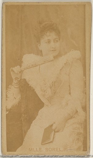 Mlle. Sorel, from the Actors and Actresses series (N45, Type 8) for Virginia Brights Cigarettes