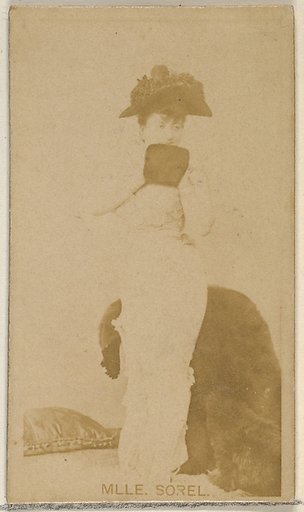 Mlle. Sorel, from the Actors and Actresses series (N45, Type 8) for Virginia Brights Cigarettes