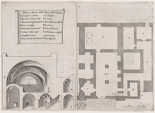 Plate 11, from "Trattato delle Piante & Immagini de Sacri Edifizi di Terra Santa" (Treatise of the Plans & Images of the Sacred Buildings of the Holy Land)