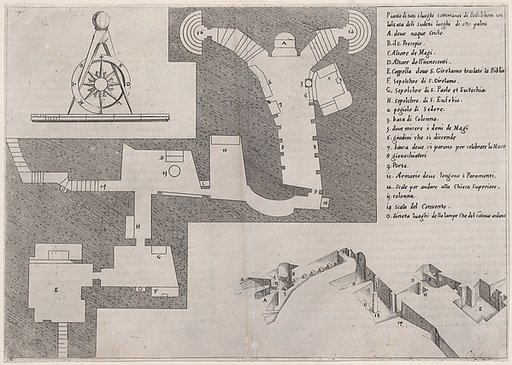 Plate 6, from "Trattato delle Piante & Immagini de Sacri Edifizi di Terra Santa" (Treatise of the Plans & Images of the Sacred Buildings of the Holy Land)