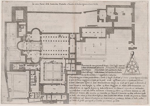 Plate 1, from "Trattato delle Piante & Immagini de Sacri Edifizi di Terra Santa" (Treatise of the Plans & Images of the Sacred Buildings of the Holy Land)