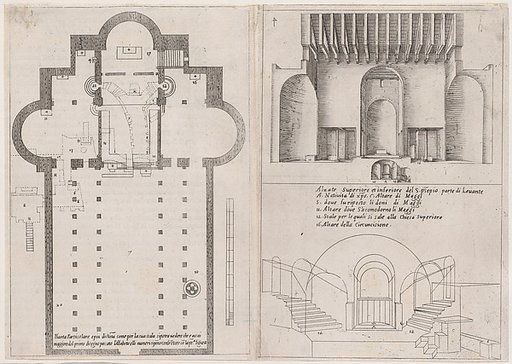 Plates 3 and 4, from "Trattato delle Piante & Immagini de Sacri Edifizi di Terra Santa" (Treatise of the Plans & Images of the Sacred Buildings of the Holy Land)