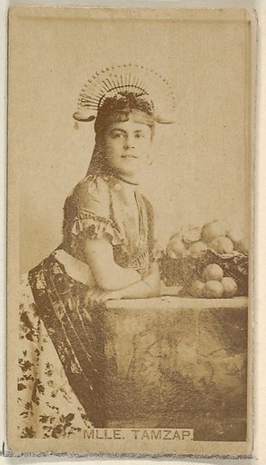 Mlle. Tamzap, from the Actors and Actresses series (N45, Type 8) for Virginia Brights Cigarettes