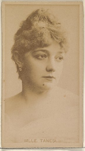 Mlle. Tanesi, from the Actors and Actresses series (N45, Type 8) for Virginia Brights Cigarettes