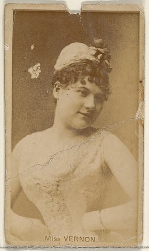Miss Vernon, from the Actors and Actresses series (N45, Type 8) for Virginia Brights Cigarettes