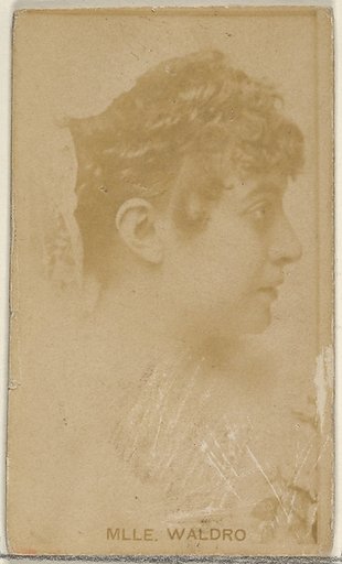 Mlle. Waldro, from the Actors and Actresses series (N45, Type 8) for Virginia Brights Cigarettes