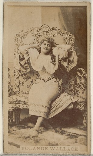 Yolande Wallace, from the Actors and Actresses series (N45, Type 8) for Virginia Brights Cigarettes