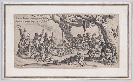 Copy of A Roma encampment [formerly known as Le Halte des Bohémiens: Les Apprêts du Festin (The Gypsy Stopover: The Preparations for the Feast), from "Le Bohémiens, série appelée aussi Les Égyptiens, La Marche des Bohémiens, La Vie Errante des Bohémiens, Les Marches Égyptiennes" (The Gypsies, series