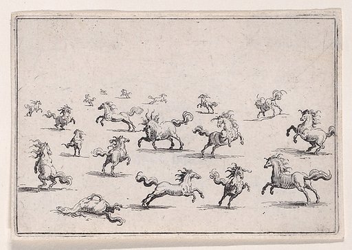 Chevaux Courant en Liberté (Horses Running Freely), from Les Caprices Series B, The Nancy Set