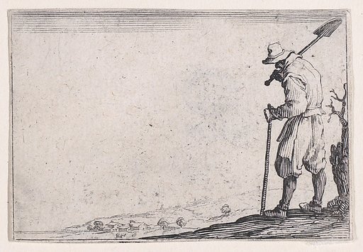 Le Paysan Portant sa Pelle sur L'Épaule (The Peasant Carrying his Shovel Over his Shoulder), from "Les Caprices" Series B, The Nancy Set