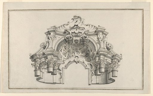 Perspectival View of the Top Half of an Altar or Portal