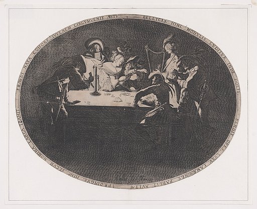 Le Brelan, pièce appelée aussi Les Joueurs de Cartes et L'Enfant Produgue Trompé par une Troupe de Filous (Three of a Kind, also called The Card Players and The Prodigal Son Tricked by a Group of Thieves)