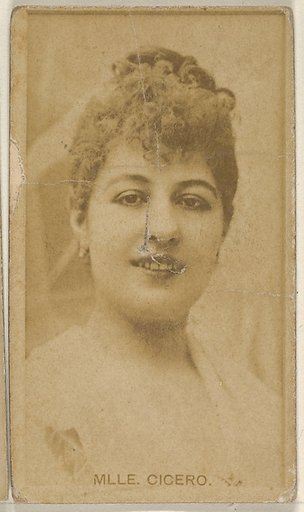 Mlle. Cicero, from the Actors and Actresses series (N45, Type 8) for Virginia Brights Cigarettes