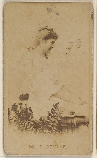 Mlle. Devane, from the Actors and Actresses series (N45, Type 8) for Virginia Brights Cigarettes