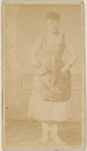 Miss Friedrich, from the Actors and Actresses series (N45, Type 8) for Virginia Brights Cigarettes