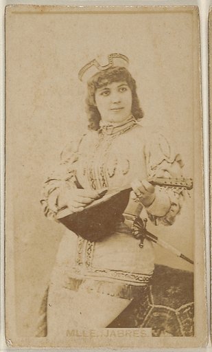 Mlle. Jabres, from the Actors and Actresses series (N45, Type 8) for Virginia Brights Cigarettes