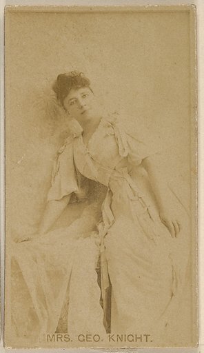 Mrs. George Knight, from the Actors and Actresses series (N45, Type 8) for Virginia Brights Cigarettes