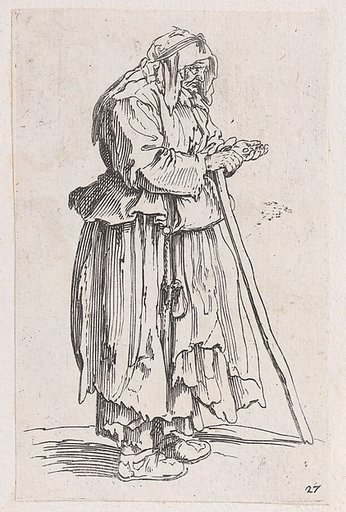 Reverse Copy of Le Gentilhomme Enroulé dans son Manteau Bordé de Fourrures (The Gentleman Wrapped in his Fur Lined Mantle), from La Noblesse (The Nobility)