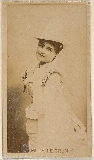 Mlle. Le Brun, from the Actors and Actresses series (N45, Type 8) for Virginia Brights Cigarettes