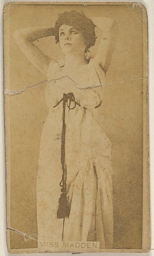 Miss Madden, from the Actors and Actresses series (N45, Type 8) for Virginia Brights Cigarettes