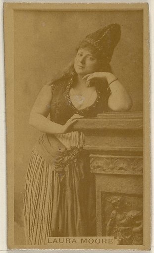 Laura Moore, from the Actors and Actresses series (N45, Type 8) for Virginia Brights Cigarettes