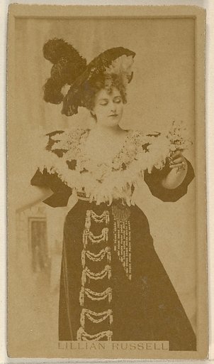 Lillian Russell, from the Actors and Actresses series (N45, Type 8) for Virginia Brights Cigarettes