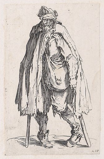 Reverse Copy of Le Mendiant aux Béquilles et la Besace (The Beggar with the Crutches and the Pouch), from Les Gueux suite appelée aussi Les Mendiants, Les Baroni, ou Les Barons (The Beggars, also called the Barons)