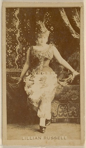 Lillian Russell, from the Actors and Actresses series (N45, Type 8) for Virginia Brights Cigarettes