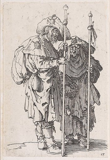 Reverse Copy of Les Deux Pélerins (The Two Pilgrims), from Les Gueux suite appelée aussi Les Mendiants, Les Baroni, ou Les Barons (The Beggars, also called the Barons)