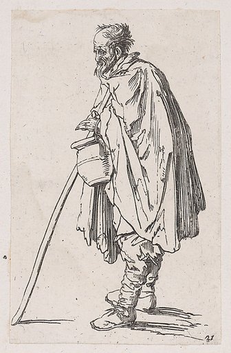 Reverse Copy of Le Mendiant au Couvet (The Beggar of Couvet), from Les Gueux suite appelée aussi Les Mendiants, Les Baroni, ou Les Barons (The Beggars, also called the Barons)
