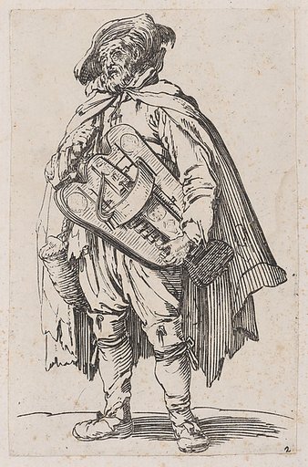 Reverse Copy of Joueur de Vielle (Hurdy-Gurdy Player), from Les Gueux suite appelée aussi Les Mendiants, Les Baroni, ou Les Barons (The Beggars, also called the Barons)