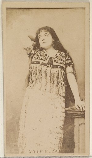 M'lle Elza, from the Actors and Actresses series (N45, Type 8) for Virginia Brights Cigarettes