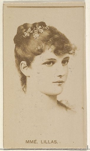 Madame Lillas, from the Actors and Actresses series (N45, Type 8) for Virginia Brights Cigarettes