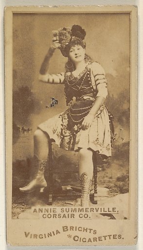 Annie Summerville, Corsair Co., from the Actors and Actresses series (N45, Type 1) for Virginia Brights Cigarettes