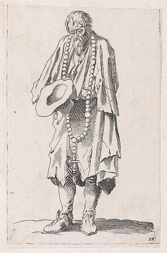 Reverse Copy of Le Mendiant au Rosaire (The Beggar with a Rosary), from Les Gueux suite appelée aussi Les Mendiants, Les Baroni, ou Les Barons (The Beggars, also called the Barons)
