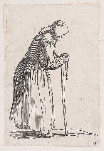 Reverse Copy of La Mendainte au Rosaire (The Female Beggar with a Rosary), from Les Gueux suite appelée aussi Les Mendiants, Les Baroni, ou Les Barons (The Beggars, also called the Barons)