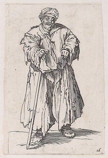 Reverse Copy of Le Mendiant Obèse aux Yeux Baissés (The Obese Beggar with Lowered Eyes), from Les Gueux suite appelée aussi Les Mendiants, Les Baroni, ou Les Barons (The Beggars, also called the Barons)