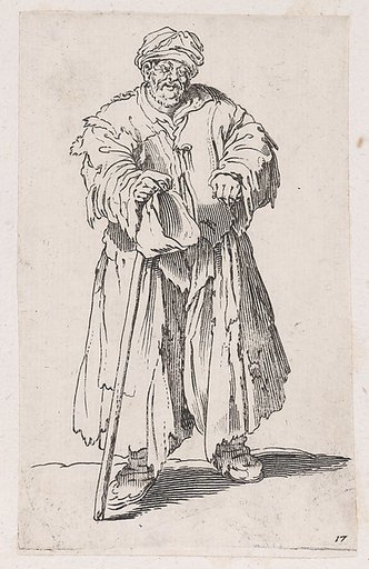 Reverse Copy of Le Mendiant Obèse aux Yeux Baissés (The Obese Beggar with Lowered Eyes), from Les Gueux suite appelée aussi Les Mendiants, Les Baroni, ou Les Barons (The Beggars, also called the Barons)