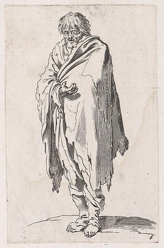 Reverse Copy of Le Mendiant a la Tête Découverte et aux Pieds Nus (The Beggar with Bare Head and Feet), from Les Gueux suite appelée aussi Les Mendiants, Les Baroni, ou Les Barons (The Beggars, also called the Barons)
