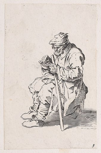 Reverse Copy of Le Gueux Assis et Mangeant (The Beggar Sitting and Eating), from Les Gueux suite appelée aussi Les Mendiants, Les Baroni, ou Les Barons (The Beggars, also called the Barons)